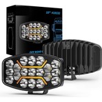 Dekohop 10 Inç Oval Sis Farı Çalışma Lambası 12-24 Volt Metal Kasa Beyaz LED Aydınlatma