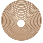 Buradadavar Hobi Ahşap 12'li Ham Mdf, 8mm Kalınlık, 30 cm Kasnak, Boyanabilir Vidasız Kasnak, Makrome Halkası, Düş Kapanı