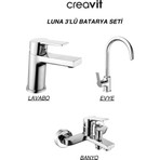 Creavit Luna Batarya Seti 3'lü Banyo - Lavabo - Evye