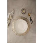 Kütahya Porselen Bone Luz Form 25 cm Kase Altın File