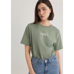 Mavi Mavi Logo Baskılı Yeşil Tişört 1611594-81976