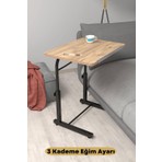 Depolife Eğim yükseklik ayarlı laptop sehpası kahvaltı ders çalışma bilgisayar ofis yemek masası metal ayak