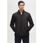 D'S Damat Ds Damat Slim Fit Erkek Siyah Rüzgar Geçirmez Elyaf Dolgulu Mont Uzun Kol 2XL 3HF07ORT04262
