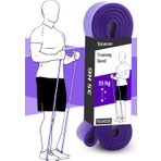 Telvesse 35 kg Direnç Bandı Kas Geliştirme Lastiği Fitness Pilates Cross Training Bant Mor - Extra Sert