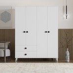 İmbaş Opal 4 Kapak 2 Çekmece Gardırop