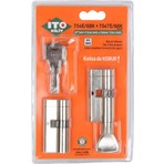 İto Ikiz Barel Set 68MM Tuzaklı Çelik Kapı Kilidi 754E754TE  Krom Renk ile Hırsızlığa Karşı Koruma Sağlar