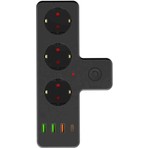 Blic Rose Teknoloji Ftr-12 Termal Akım Korumalı Duvar Tipi Priz 3 USB 1 Type-C 20W Pd Giriş