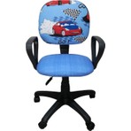 Depolife Çocuk Odası Ders Çalışma Ofis Koltuğu Yarış Arabası Desenli