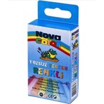 Nova Color Tozsuz Renkli Tebeşir Seti - 10'lu Karışık Renkler, Standart Ölçüler, Düz Desen