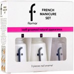Flormar Yarı Transparan & Parlak Bitişli 3'Lü French Manikür Seti