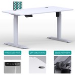 Karr Office O-Flex Tek Motorlu Elektrikli Yükseklik Ayarlı Masa - 120x60 - Beyaz - B