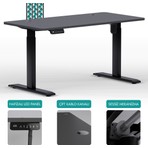 Karr Office O-Flex Tek Motorlu Elektrikli Yükseklik Ayarlı Masa - 120x60 - Antrasit