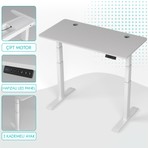 Karr Office O-Flex Duo Çift Motorlu Elektrikli Yükseklik Ayarlı Masa - 120x60 - Beyaz