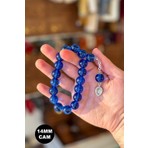 Tesbihkenti 14 mm Küre Mavi 17'lik Cam Tesbih