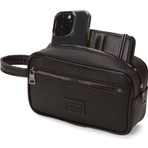 Newish Polo Erkek Siyah Deri Portföy Clutch Traş Kozmetik Bakım ve Günlük El Çantası newpolo269