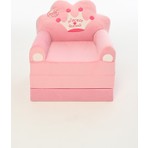 Pufu Toys Portatif Yıkanabilir Katlanabilir Peluş Çocuk Koltuğu 120 cm Pembe Havlu Kumaş Özellikleriyle
