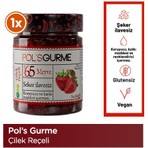 Pol's Gurme 285 gr Çilek Reçeli Şeker İlavesiz Chia Tohumlu Vegan ve Glutensiz Ürün