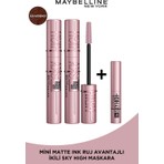 Maybelline New York 2'Li Maybelline New York Lash Sensational Sky High Kahverengi Maskara Seti + Sky High Mini Maskara