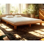 Pinoxi Ahşap Platform Karyola Ceviz Renk 160 x 200  cm