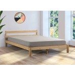 Pinoxi Masif Ahşap Karyola Çift Kişilik 120X200 cm Doğal Ahşap Natural