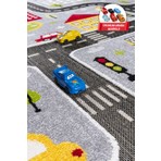 Melaris Halı Melaris 3 Boyutlu Dokuma Trafik Arabalı Çocuk Halısı 80 x 150 cm Bebek Odası için Kullanışlı Halı
