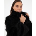 Pierre Cardin Kadın Siyah Comfort Fit Suni Kürk 50295330-VR046