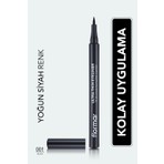 Flormar Ultra İnce Mat Göz Kalemi - Yüksek Pigmentli, Akma ve Bulaşma Yapmayan Siyah 001 (1 Adet)