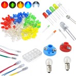 Devre Dünyası 3mm ve 5mm Kutulu LED Seti - 200 Adet (Lamba ve Ampul Duy Hediyeli)
