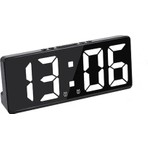 Monozone  Masa Saati Derece Alarm Takvim Pil(Dahil Değildir)+Şarjlı LED Işıklı Dijital Saat