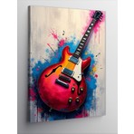 Tablomega Kanvas Tablo Renkli Gitar Çizimi