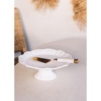 The Mia Grande Pasta Kek Standı Beyaz 32X12 cm GRD0011