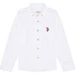 U.S. Polo Assn. Erkek Çocuk Beyaz Uzun Kollu Basic Gömlek 50263107-VR013
