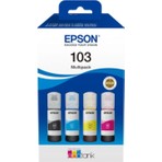 Epson 103 Ecotank 4 Renk Orijinal Mürekkep Seti 65 ml İnci Kırmızı Kutulu 4 Adet