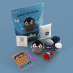 Sevimli Penguen Temalı The Gookie Amigurumi Tığ Kiti Güvenli Kullanım İçin Tasarlandı