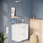 VitrA Mia 75021 Banyo Dolabı Seti, Çekmeceli, 60 cm, Parlak Beyaz