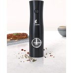 Valletta Portofino Pilli Tuz Karabiber Değirmeni Otomatik Baharat Öğütücü Tekli Siyah