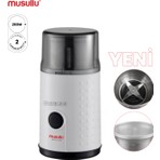 Musullu Kahve ve Baharat Öğütücü 200W Paslanmaz Çelik Bıçaklarla Ergonomik Tasarım Beyaz