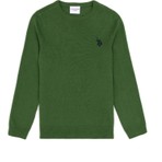 U.S. Polo Assn. Erkek Çocuk Yeşil Basic Bisiklet Yaka Kazak 50294188-VR054