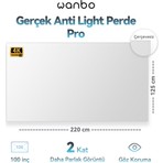 Wanbo Anti Light Pro Projeksiyon Perdesi 100 İnç 220 cm 125 cm Göz Koruma Özelliğiyle