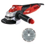 Einhell Avuç Taşlama Makinesi TE-AG 125/750 Kit (750 W, mil kilitleme, düşük titreşimli, 1x elmas kesme diski, disk koruması ve taşıma/saklama çantası dahil) - 4430885