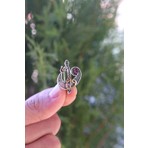 Midyat Nurtaş Gümüş Yakut Taşlı Elif Vav Model 925 Ayar Gümüş Oksitli Telkari Broş 201023408
