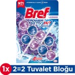 Bref Katı Tuvalet Bloğu Lavanta 2'li Duopack Güçlü Temizlik ve Ferahlama