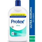 Protex 1500 ml Şeffaf Sıvı Sabun - Nemlendirici ve %97 Doğada Çözünebilen Ultra Koruma Özellikli