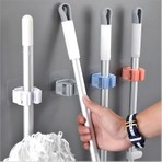Cocoloco Home 4 Adet Paspas Süpürge Fırça ve Mop Askısı Tutucu Duvara Yapışkanlı Askı