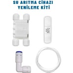 Alkalinees Su Arıtma Cihazı Yenileme Kiti Shut Off - 300CC Flow - Check Valf - Hortum Quick