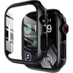 Fibaks Apple Watch Seri 1/2/3/4/5/6/7/8/SE/Ultra 38mm 40mm 41mm 42mm 44mm 45mm 49mm Kasa ve Ekran Koruyucu 360 Koruma