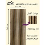 Özbir Mobilya Safir Meşe Akustik Duvar Paneli 100X240 Ahşap Duvar Paneli