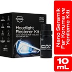 Nasiol Headlight Restorer Nano Seramik Far Yenileme ve Koruma Kiti-3 Yıl DAYANIM-10ML-FAR Temizleme