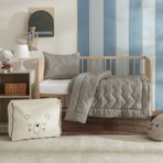 Karaca Home Bebek Arden Yastık Yorgan Seti Gri %100 Pamuk 100x150 cm Yastık 35x45 cm