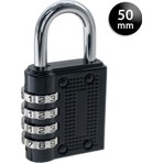 YMK YMK-1350 Dört Basamaklı Şifreli Asma Kilit Siyah 50 mm
